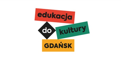 Powiększ grafikę: na białym tle w kolorowych prostokątach  napis edukacja do kultury Gdańsk